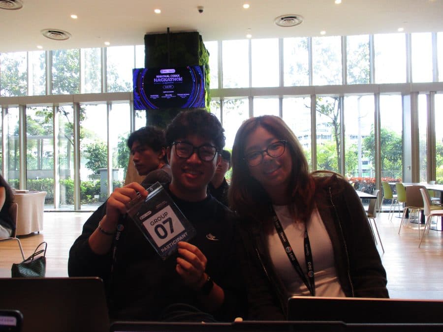 Matthias and a teammate at the OpenAI × Sea Codex Hackathon
