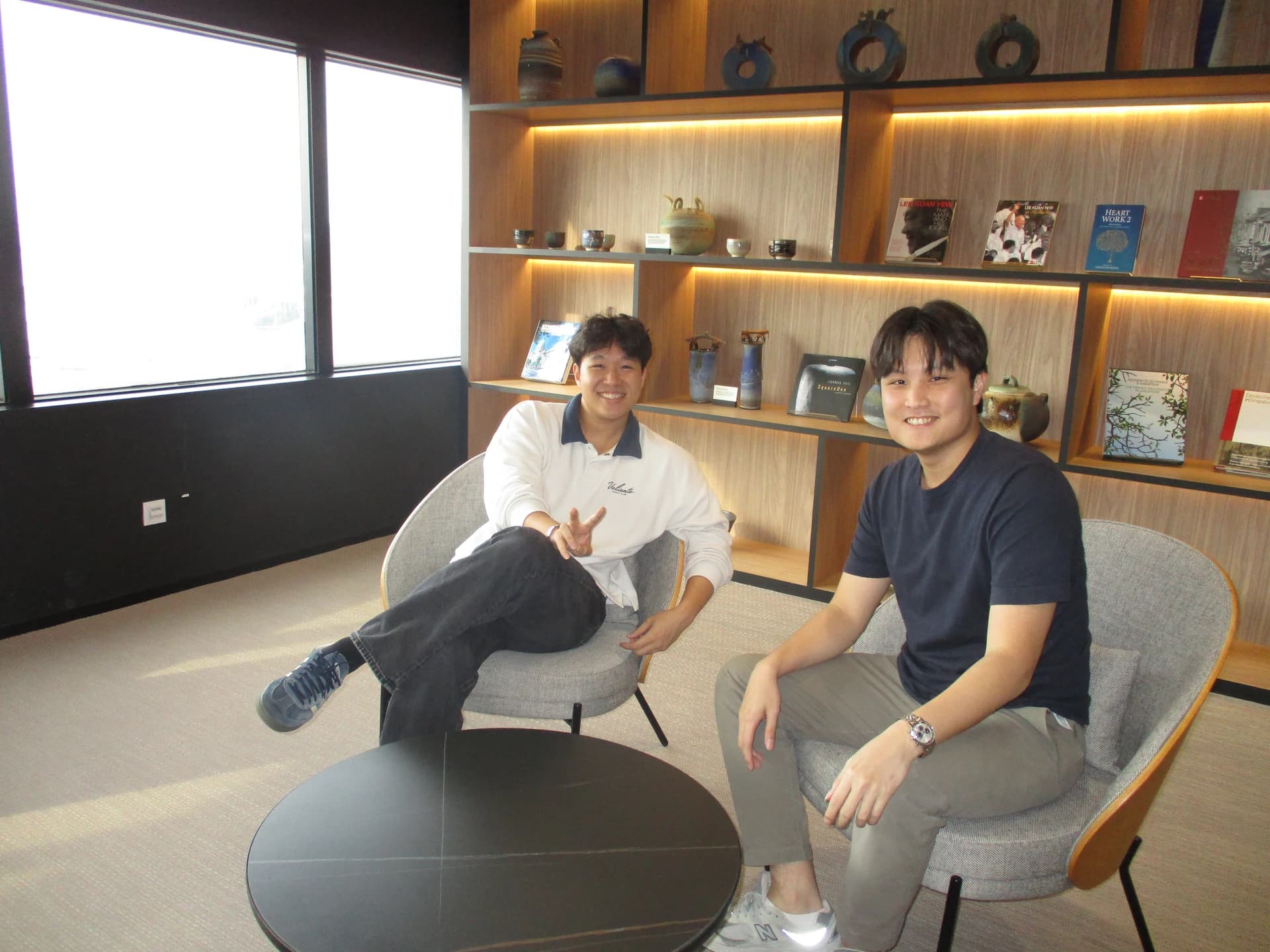 Matthias Joseph and Gerald sitting together during the internship